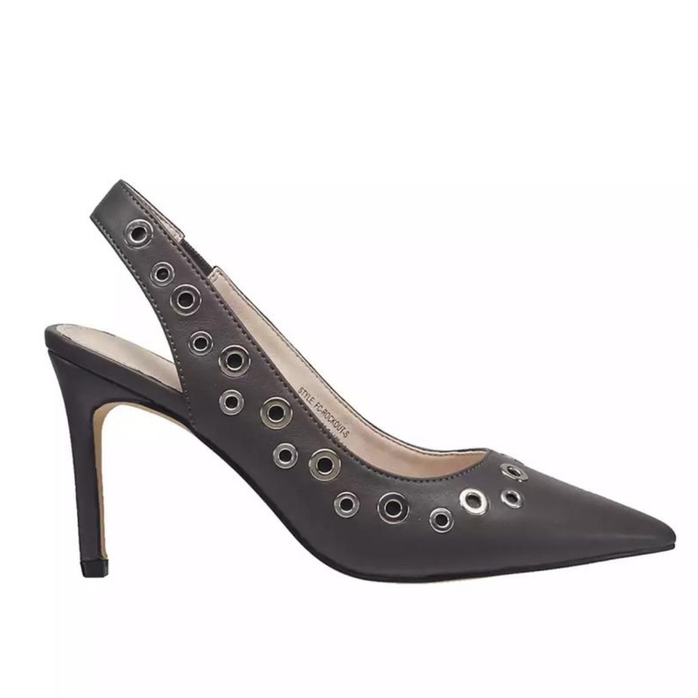 French Connection Charcoal Slingback Heels